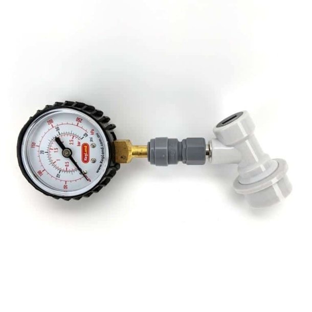 Manometer 0-40 psi (0-2,5 bar) med ball lock