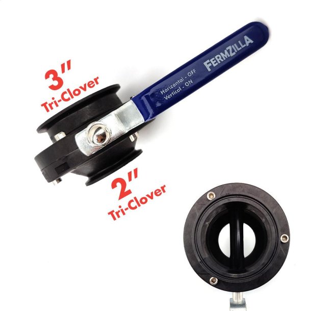 2" tri-clamp til 3" tri-clamp Butterfly