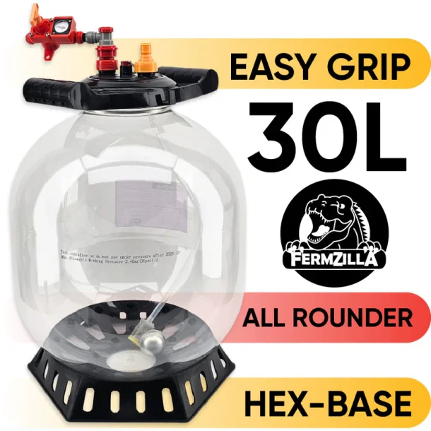 Fermzilla All-Rounder Easy Grip 30l med tryk kit, filter og Trykm�ler