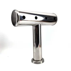 4 Taps T-Bar B�rstet Rustfrit St�l T�rn (Inkluderer skruer x 4, st�vh�tte &amp; t�rnpakninger)