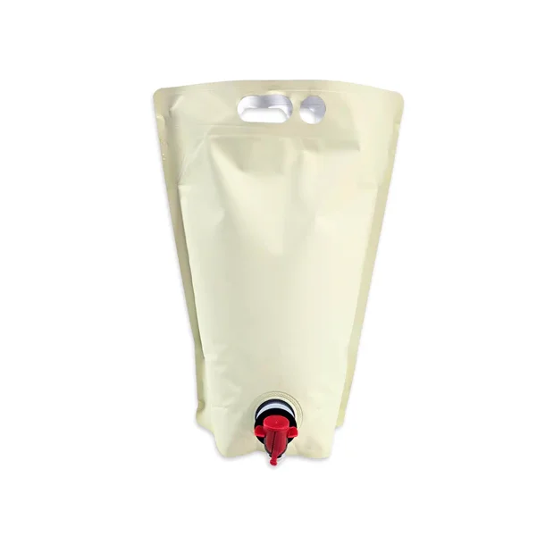 5L Blank Eggshell Stand Up Bladders with Tamper Sealed Tap (Pack of 5)