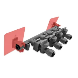 8 mm (5/16) duotight x 4-v�gs grenr�r med backventiler och avst�ngningsventiler