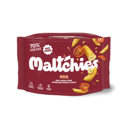 MALTCHIES maltbaseret snack med BBQ eger�g og canadisk ahornsirup, 45 g