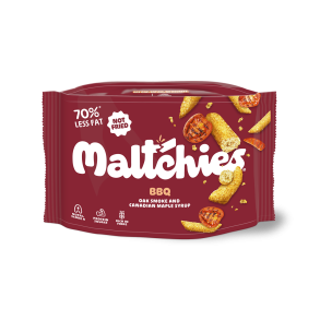 MALTCHIES maltbaseret snack med BBQ eger�g og canadisk ahornsirup, 45 g