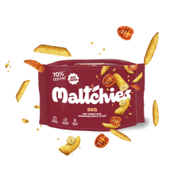 MALTCHIES maltbaseret snack med BBQ eger�g og canadisk ahornsirup, 45 g