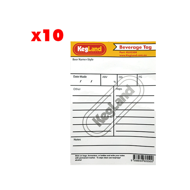 Fustage info label 10 stk