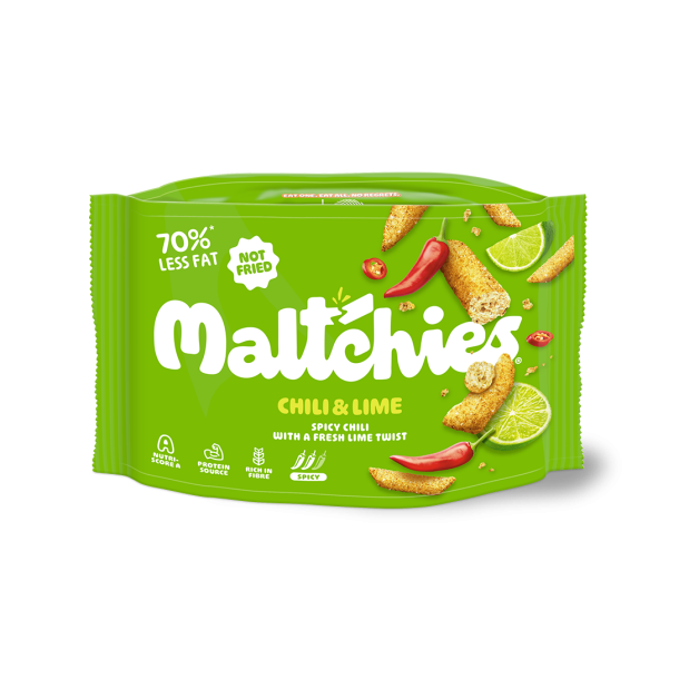 MALTCHIES maltbaseret snack med chili og lime, 45 g