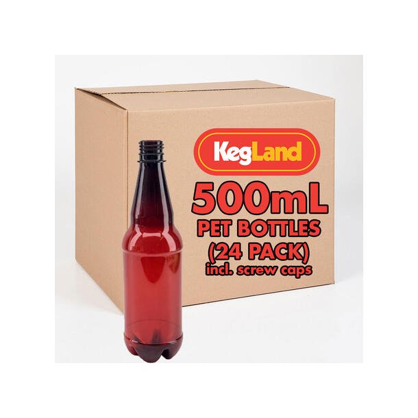 PET Flaske 0,5l 24 stk med prop