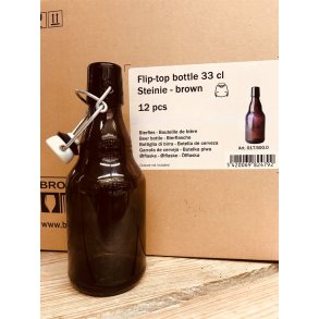 Patentflaske 33 cl. med prop. 12 stk