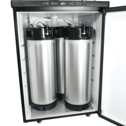 Kegerator X.1 2 Nukatap Gen 2 taphaner m. flow kontrol og 3 brugt fustager,