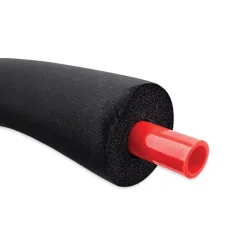 R�d isoleringsslange til glykol, 2 m rulle, 12 mm indvendig/16 mm udvendig diameter � 15 mm tykt skum