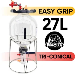 Fermzilla Tri-konisk 27L Easy-Grip w. plasttrycksats och tryckm�tare