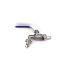 Rustfri stl hane med slangenippel 1/2"