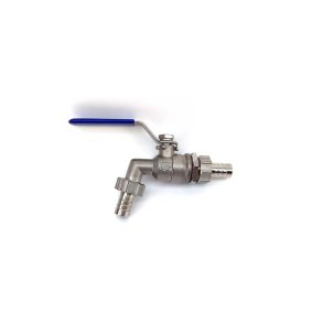 Rustfri stl hane med slangenippel 1/2