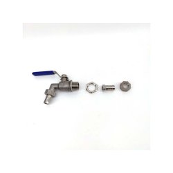 Rustfri stl hane med slangenippel 1/2"