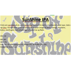 Sunshine IPA All grain kit 25L