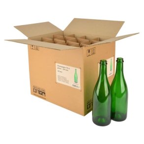 Champagneflasker grn 0,75l 12 stk