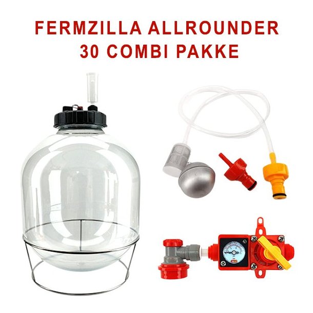 Fermzilla All-Rounder 30L med plast. tryk kit, filter og trykmler