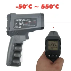 Infrardt Termometer Pistol -50C to +580C (sort) Forudbestilling