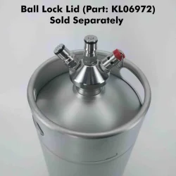 Mini keg 10l rustfri st�l (175 mm x 488 mm)