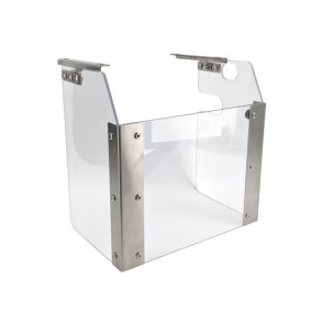 Cannular semiauto splash guard